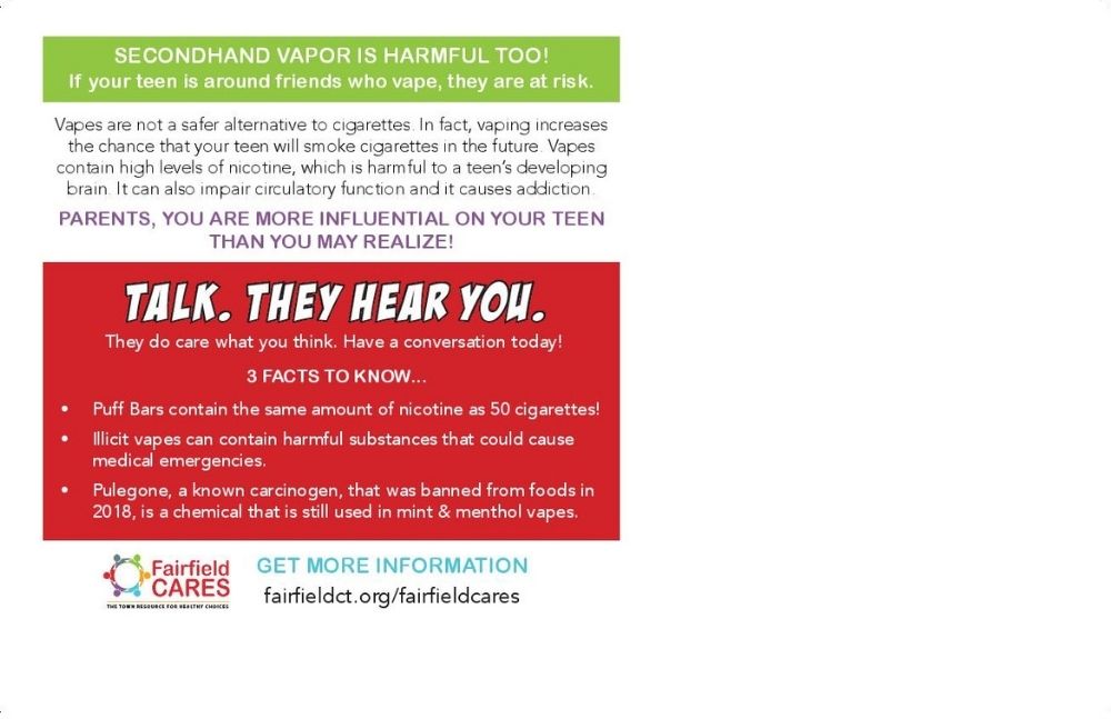 2022 Fairfield CARES Vaping Postcard 3 page 2
